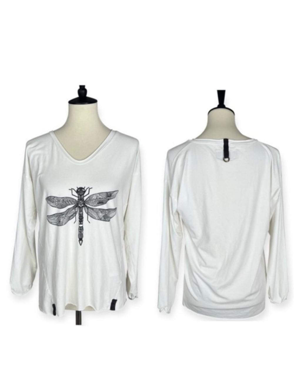 Henriette Steffensen Copenhagen Danish Dragonfly Graphic L/S Tee Viscose Stretch